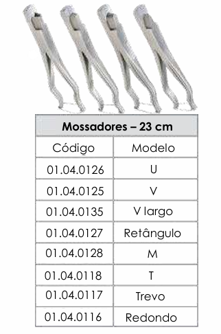MOSSADOR - 23cm - MODELO RETÂNGULO