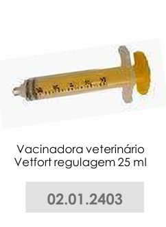 VACINADOR VETERINÁRIO VELFORT COM REGULAGEM - 25ml