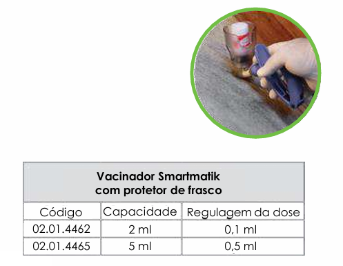 VACINADOR SMARTMATIK COM PROTETOR DE FRASCO - 5ml