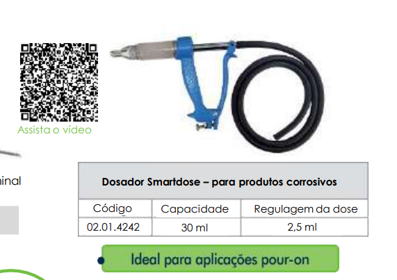 DOSADOR SMARTDOSE - PARA PRODUTOS CORROSIVOS - 30ml