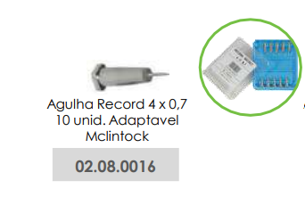 AGULHA RECORD 4x0,7 - ADAPTAVEL MCLINTOCK