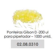 PONTEIRAS GILSON 0-200 ul PARA PIPETADOR